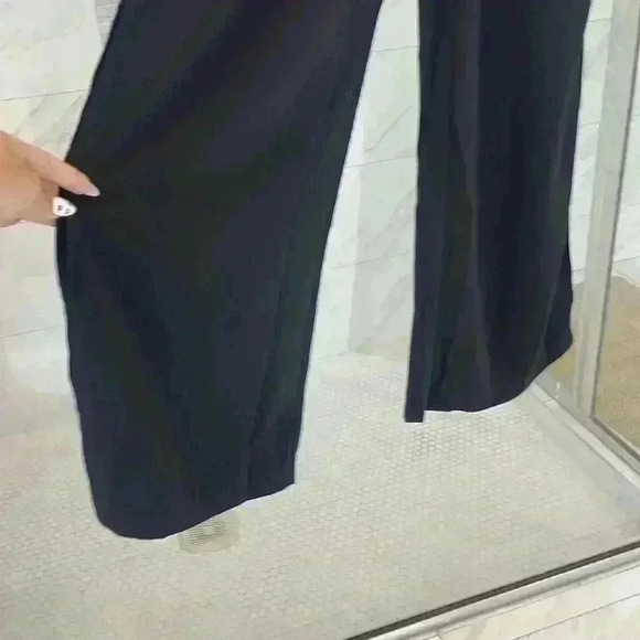 Hot Miami Styles Black Pockets Side Slit Sweetheart Neck Strapless Jumpsuit Sz M - Picture 5 of 12